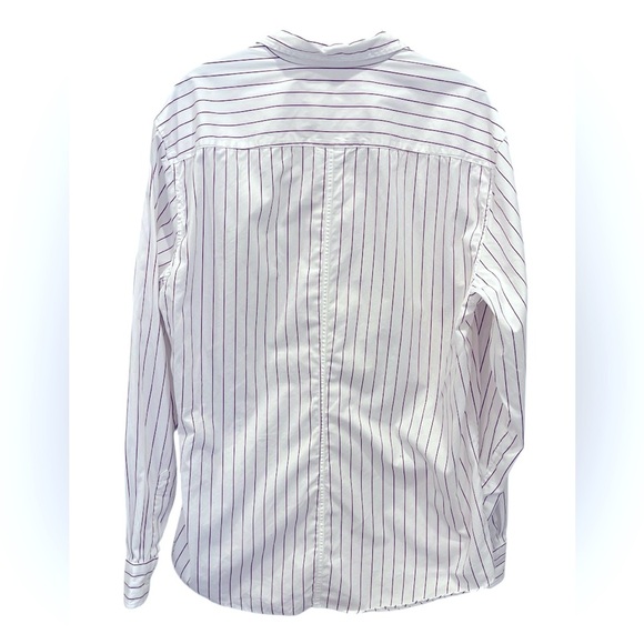 FRANK & EILEEN White/Red Striped Finbar Shirt - Picture 2 of 5